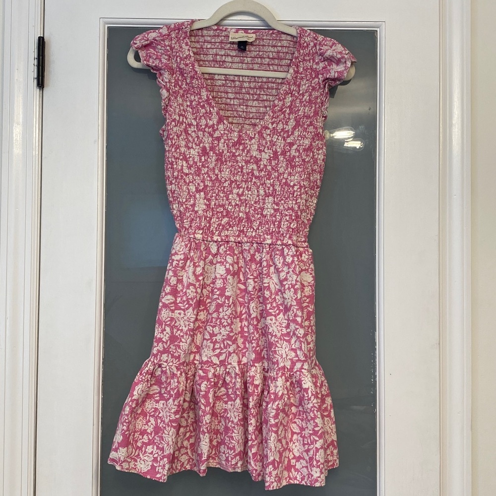 Universal Thread Pink and White Floral Midi Dress